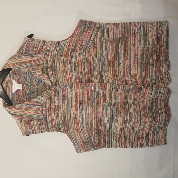 Southwest Kneedle Point Women's sleeveless,Multi Color Vest size 2X - Picture 1 of 15